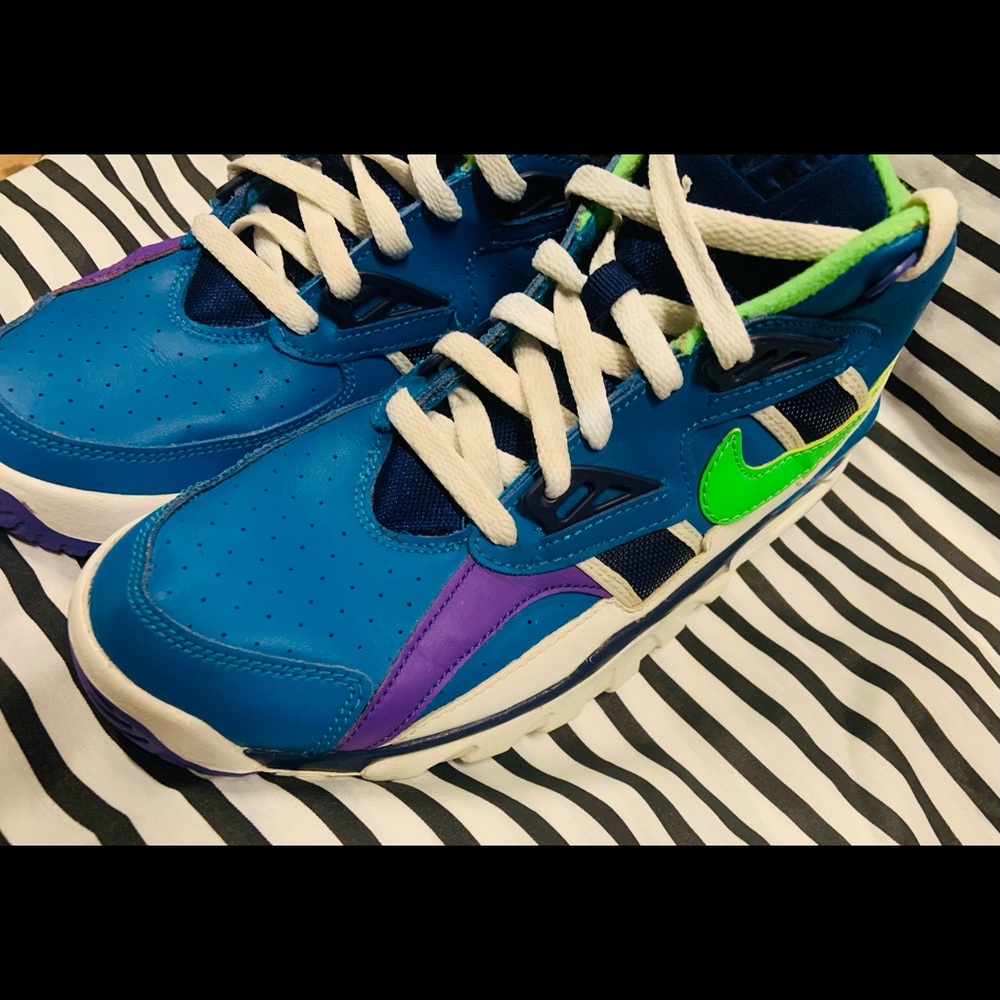 •Nike Air Trainer SC GS Imperial Blue Scream Green Shoes (2019)• - Picture 5 of 10